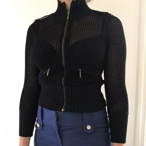 Marciano Women's Sweater Jacket Black Full Zip XS